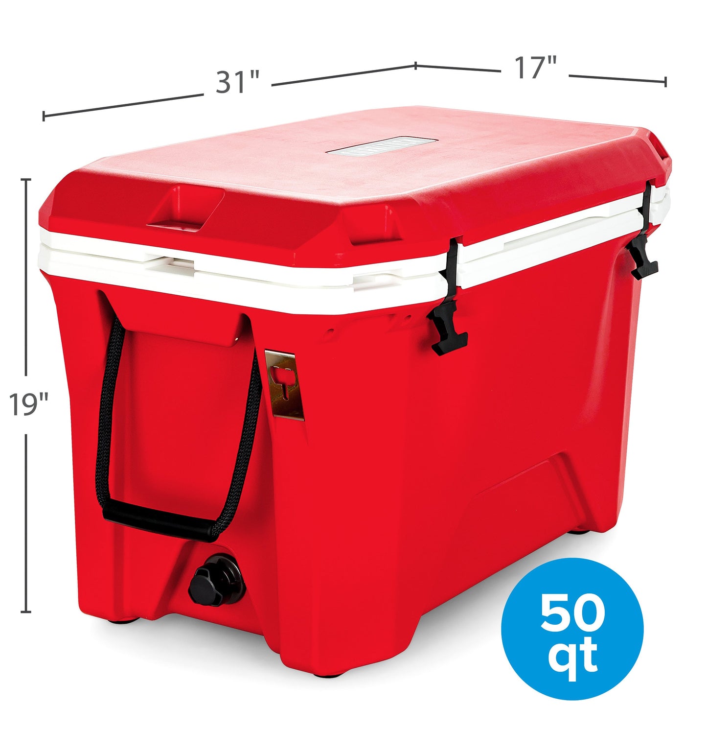 Currituck 30 and 50 Quart Premium Coolers - Bright Red & White