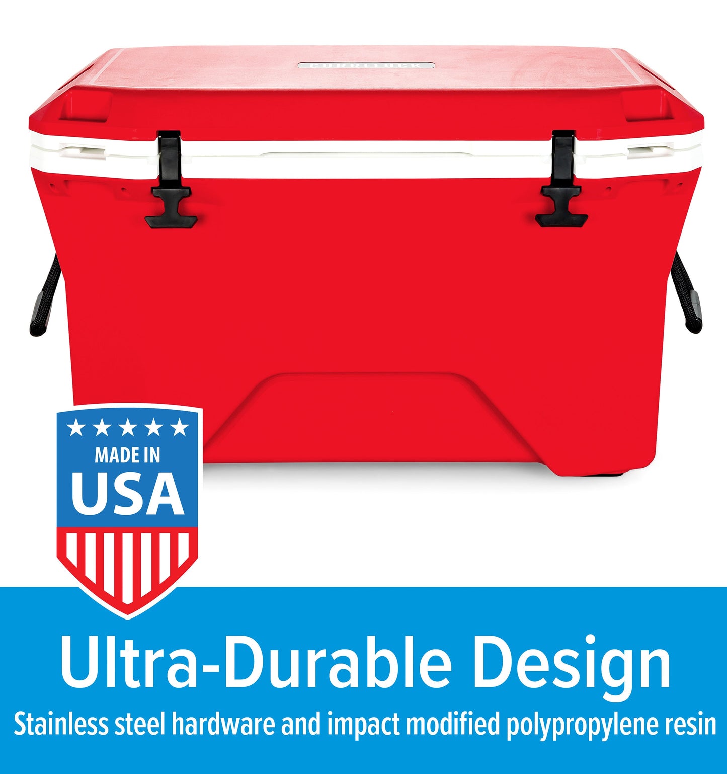 Currituck 30 and 50 Quart Premium Coolers - Bright Red & White