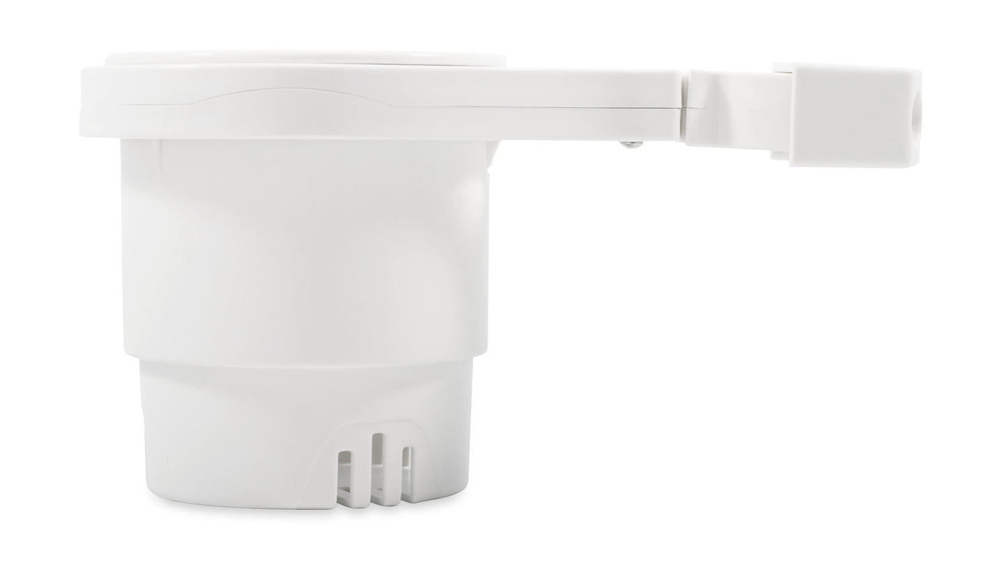 Camco Small Rail Mounted Cup Holder - White