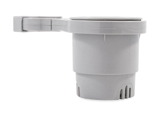 Camco Small Rail Mounted Cup Holder - Gray