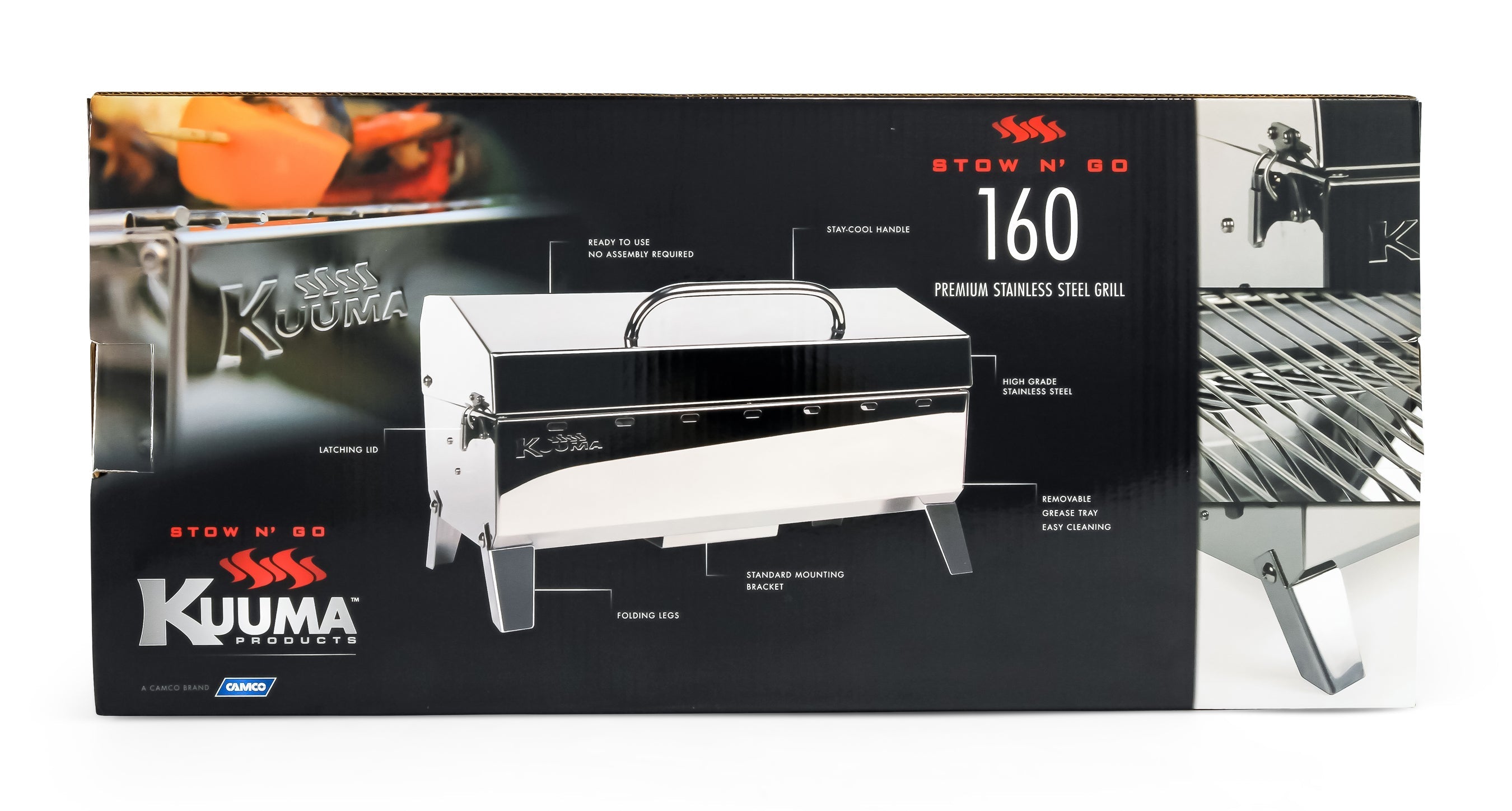 Kuuma Stow N Go 160 Marine Gas Grill for Boats Camco Marine