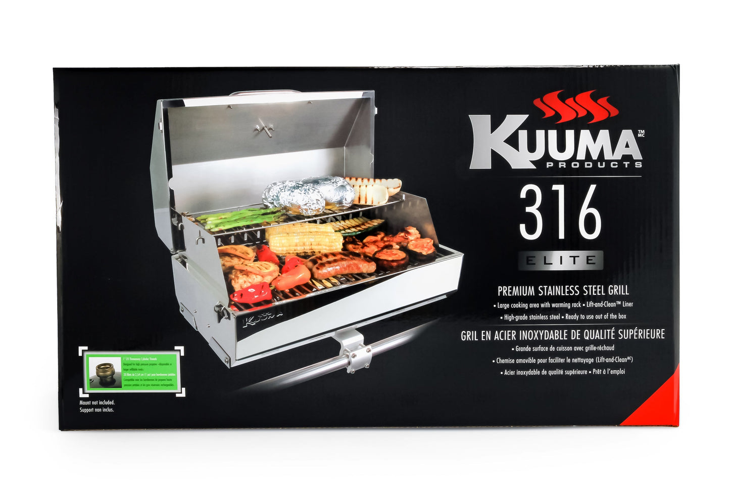 Kuuma Elite 316 Marine Gas Grill for Boats